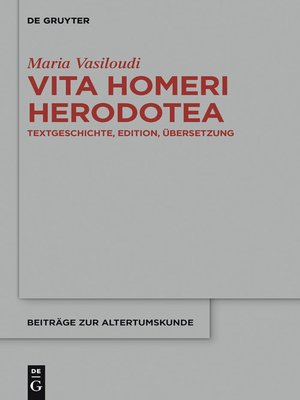 cover image of Vita Homeri Herodotea
